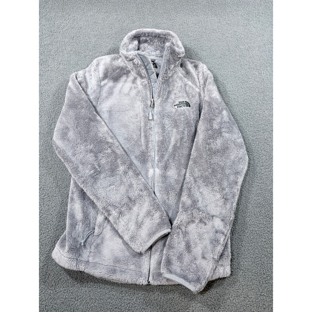 The North Face Osito Fleece Jacket Womens XS Gray Full Zip High Pile Soft 8292